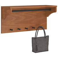 vidaXL Vägghängd klädhängare "SANDNES" 87x30x42 cm massivt trä furu