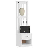 vidaXL Hallgran "SANDNES" vit 45x40x159,5 cm massiv trä furu