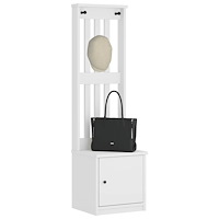 vidaXL Hallgran "SANDNES" vit 45x40x159,5 cm massiv trä furu