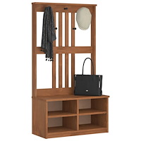 vidaXL Hallträd SANDNES 87x40x159,5cm massiv träfuru