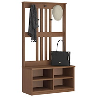 vidaXL Hallträd SANDNES 87x40x159,5cm massiv träfuru
