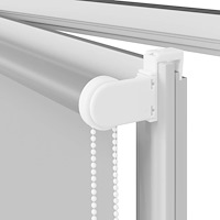 vidaXL Rullgardin mörkläggning ljusgrå 155x130 cm tyg bredd 151,6 cm