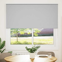 vidaXL Rullgardin mörkläggning ljusgrå 155x130 cm tyg bredd 151,6 cm