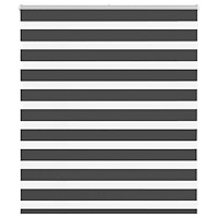 vidaXL Zebra rullgardin svart 135x100 cm tyg bredd 130,9 cm polyester