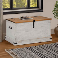 vidaXL Förvaringskista HALDEN vit 91x48x47 cm massiv trä furu