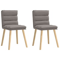 vidaXL Matstolar 2 st taupe tyg