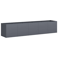 vidaXL Planteringskärl antracit 200x40x40 cm kallvalsat stål