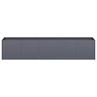 vidaXL Planteringskärl antracit 200x40x40 cm kallvalsat stål