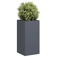 vidaXL Planteringskärl antracit 40x40x80 cm kallvalsat stål