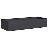 vidaXL Odlingslåda svart 200x80x40 cm stål