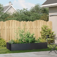 vidaXL Odlingslåda svart 200x80x40 cm stål