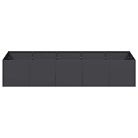 vidaXL Odlingslåda svart 200x80x40 cm stål