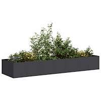 vidaXL Planteringskärl svart 280x80x40 cm stål