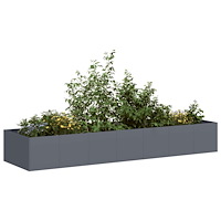 vidaXL Planteringskärl antracit 280x80x40 cm stål