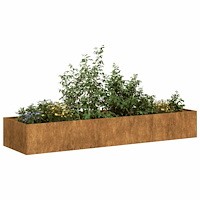 vidaXL Planteringskärl rostig 280x80x40 cm väderbeständigt stål