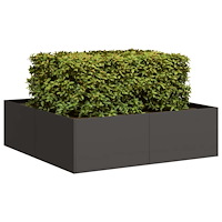 vidaXL Planteringskärl svart 100x100x30 cm stål