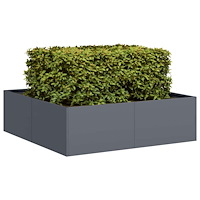 vidaXL Planteringskärl antracit 100x100x30 cm stål