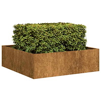 vidaXL Planteringskärl rostig 100x100x30 cm väderbeständigt stål