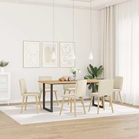 vidaXL Matstolar 6 st linnetyg