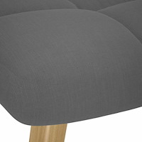 vidaXL Gungstol med fotpall mörkgrå tyg