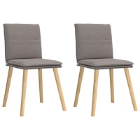vidaXL Matstolar 2 st taupe tyg