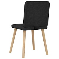 vidaXL Matstolar 6 st svart tyg