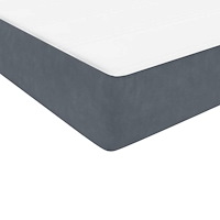 vidaXL Ramsäng med madrass mörkgrå 140x210 cm sammet