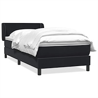 vidaXL Ramsäng med madrass svart 90x210 cm sammet