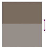 vidaXL Mörkläggningsgardin kaffe 120x150 cm tyg bredd 116,6 cm