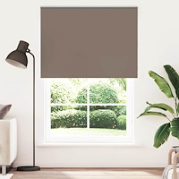 vidaXL Mörkläggningsgardin kaffe 160x210 cm tyg bredd 156,6 cm