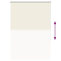 vidaXL Rullgardin mörkläggning naturvit 105x130 cm tygbredd 100,7 cm