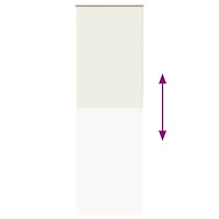 vidaXL Rullgardin mörkläggning naturvit 80x210 cm tygbredd 75,7 cm