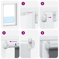 vidaXL Rullgardin mörkläggningsröd 90x130 cm tygbredd 85,7 cm