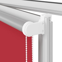vidaXL Rullgardin mörkläggningsröd 165x210 cm tyg bredd 161,6 cm
