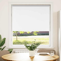 vidaXL Rullgardin mörkläggningsgardin vit 95x150 cm tygbredd 90,7 cm