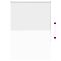 vidaXL Rullgardin mörkläggningsgardin vit 95x150 cm tygbredd 90,7 cm