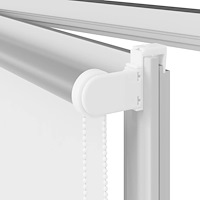 vidaXL Rullgardin mörkläggningsvit 150x150 cm tyg bredd 146,6 cm