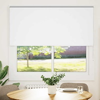 vidaXL Rullgardin mörkläggningsvit 150x150 cm tyg bredd 146,6 cm