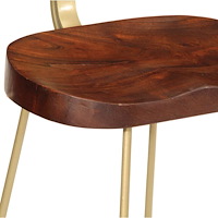vidaXL Barstolar 2 st 49x43x103 cm mango i massivt trä