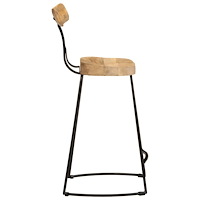 vidaXL Barstolar 2 st 49x43x88 cm mango i massivt trä