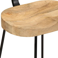 vidaXL Barstolar 2 st 49x43x88 cm mango i massivt trä