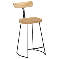 vidaXL Barstolar 2 st 49x43x88 cm mango i massivt trä