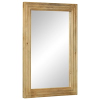 vidaXL Badrumsspegel brun 50x70x2,5 cm massivt trä mango