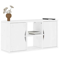 vidaXL TV-bänk "ODDA" vit 79x24x40 cm massiv furu