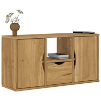 vidaXL TV-bänk med låda "ODDA" 79x24x40 cm massiv furu