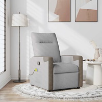 vidaXL Massagefåtölj molngrå tyg