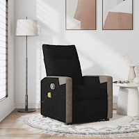 vidaXL Massagefåtölj svart tyg