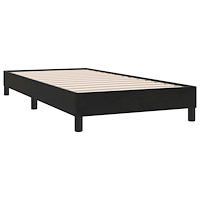 vidaXL Ramsäng med madrass svart 90x210 cm sammet