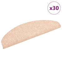 vidaXL Trappmattor självhäftande 30 st gräddvit 65x21x4 cm