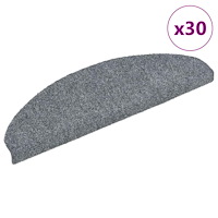 vidaXL Trappmattor självhäftande 30 st ljusgrå 65x21x4 cm